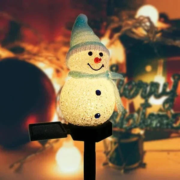 Ledsen | Solcelledrevet Snemand Lampe - Bæredygtig Juledekoration