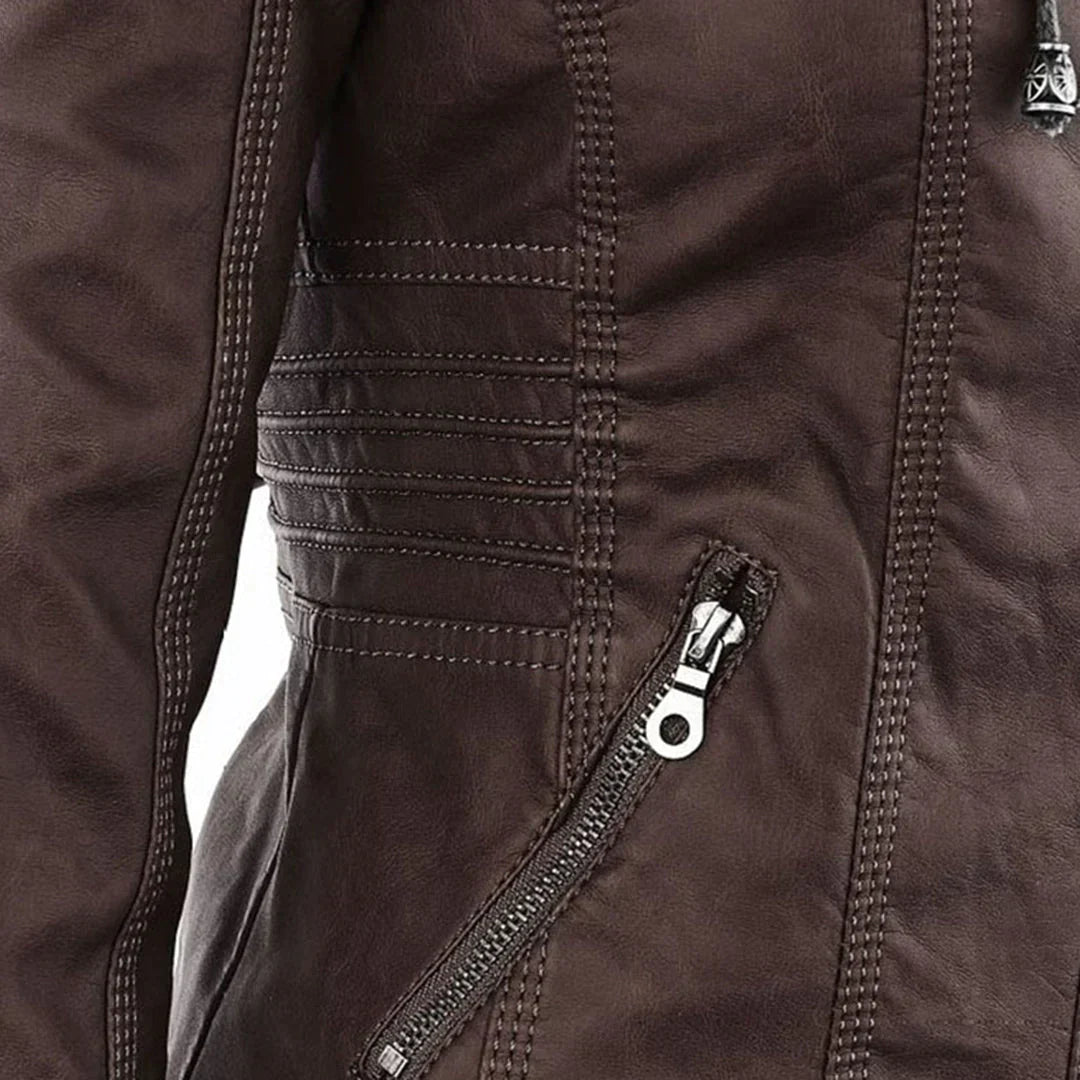 Adalia | Stylische Motorradjacke mit Kapuze
