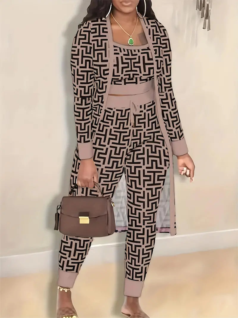 Elegant gemustertes dreiteiliges Set - Aylina