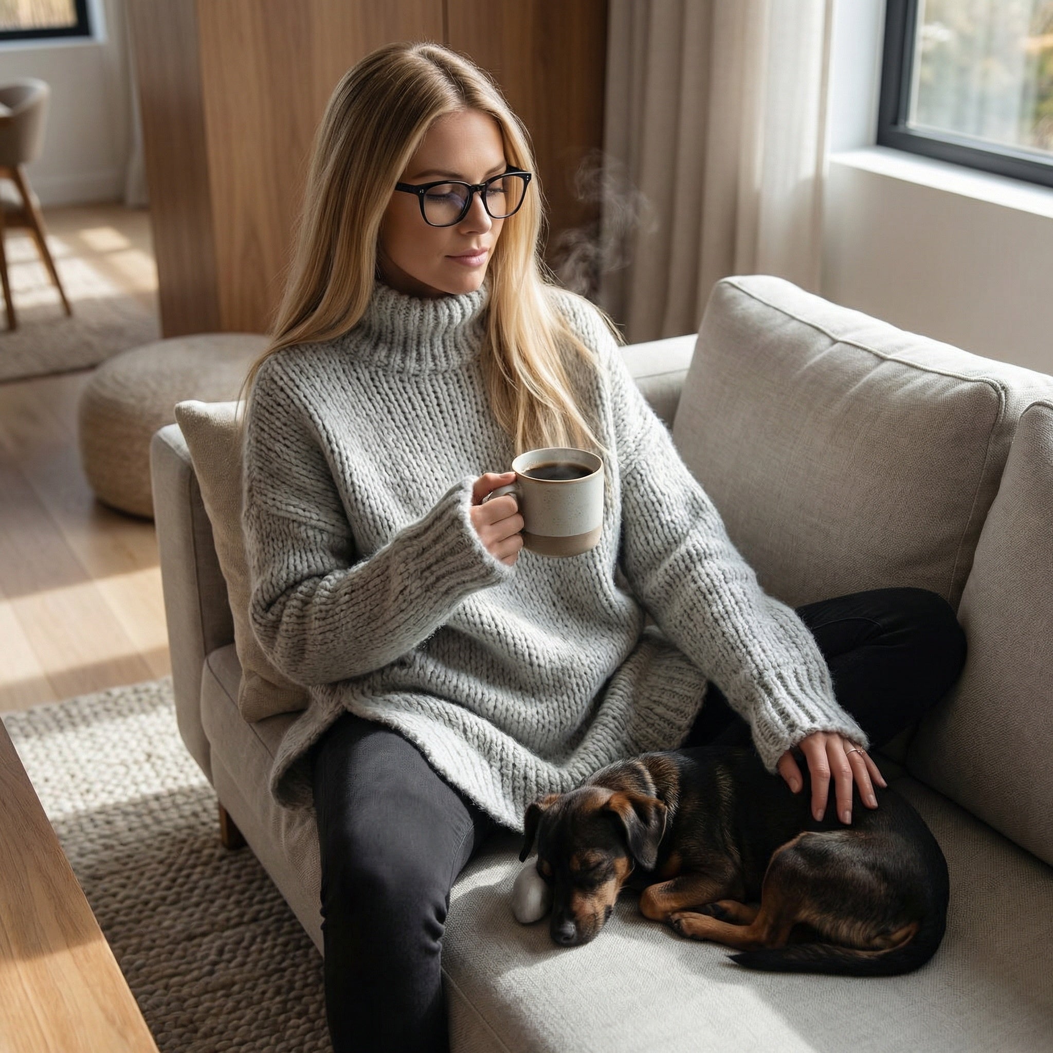 Rollkragenpullover – Weicher Strick, Lockere Passform & Zeitloses Design