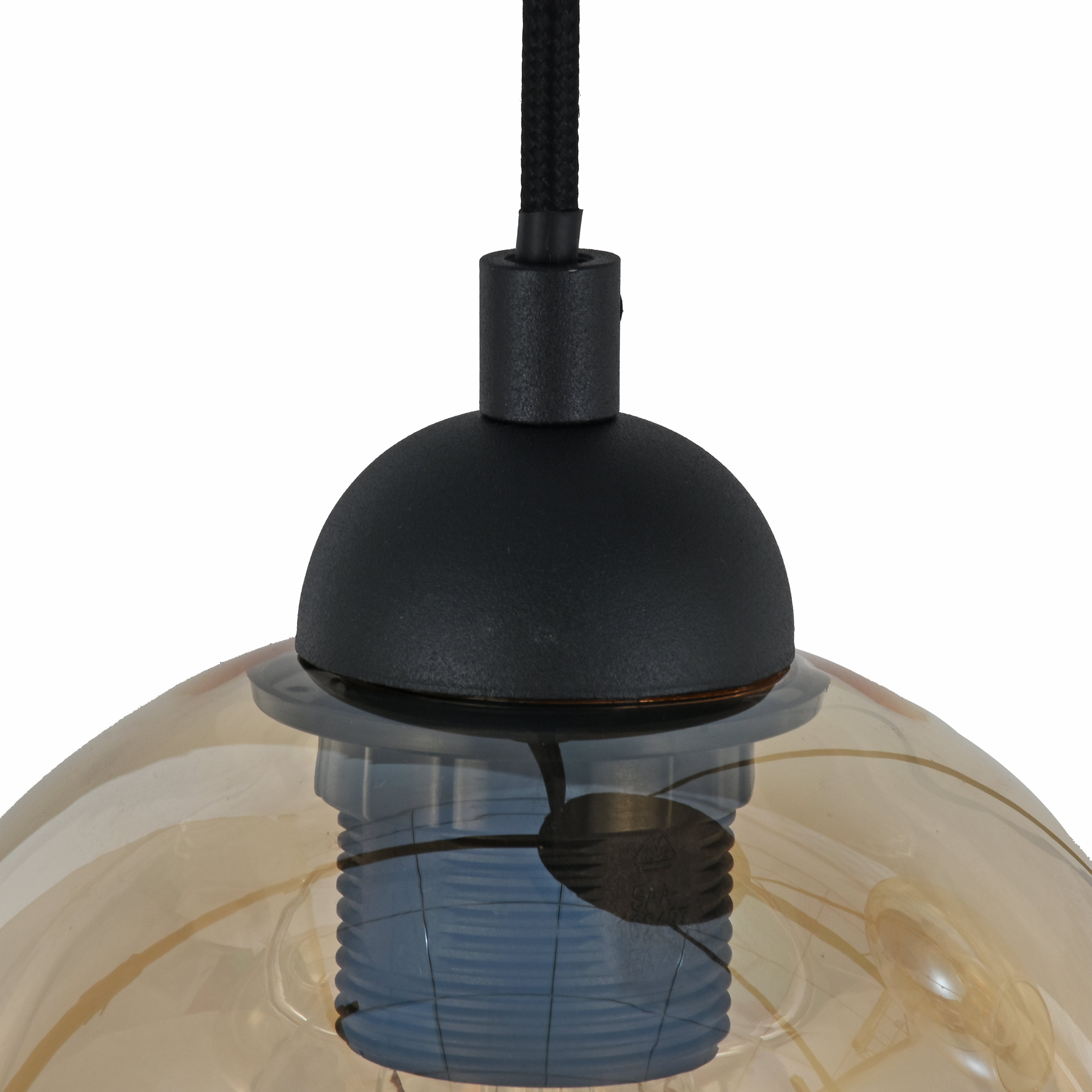 Industrielle 4-flammige Pendelleuchte Amber – Warme Lichtwirkung & zeitloser Stil