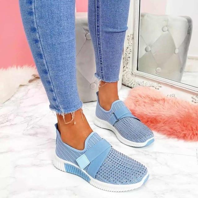 Damen Slip-On Sneaker mit Klettverschluss – Leicht & modisch