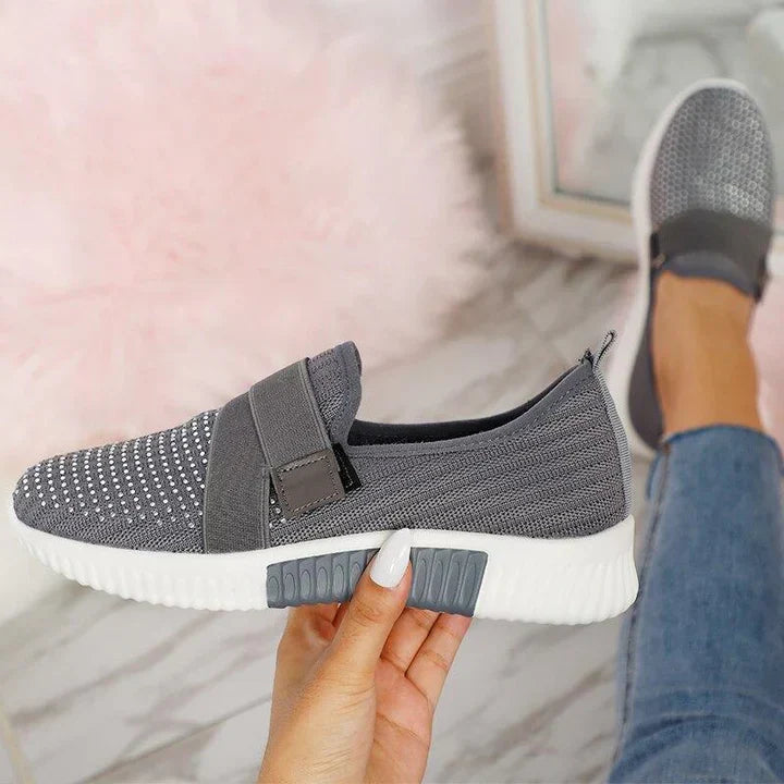 Damen Slip-On Sneaker mit Klettverschluss – Leicht & modisch