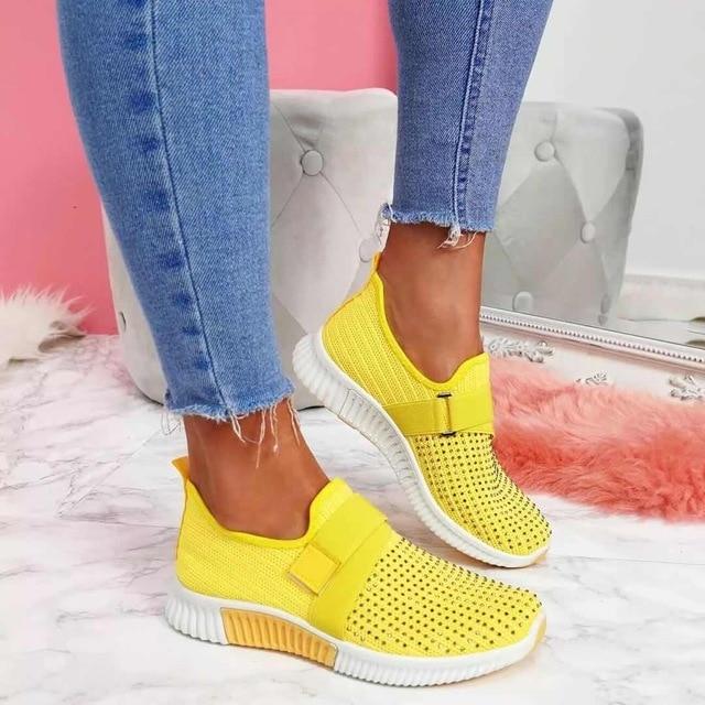 Damen Slip-On Sneaker mit Klettverschluss – Leicht & modisch