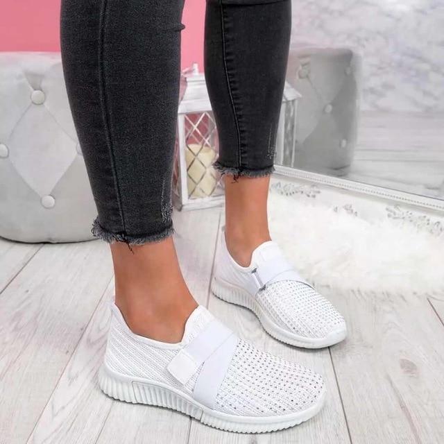 Damen Slip-On Sneaker mit Klettverschluss – Leicht & modisch
