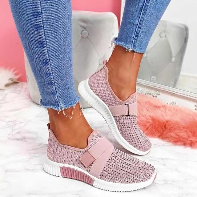 Damen Slip-On Sneaker mit Klettverschluss – Leicht & modisch