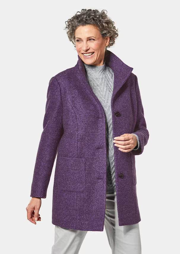 Eleganter Damenmantel mit Kragen – Stretch-Komfort & Stil