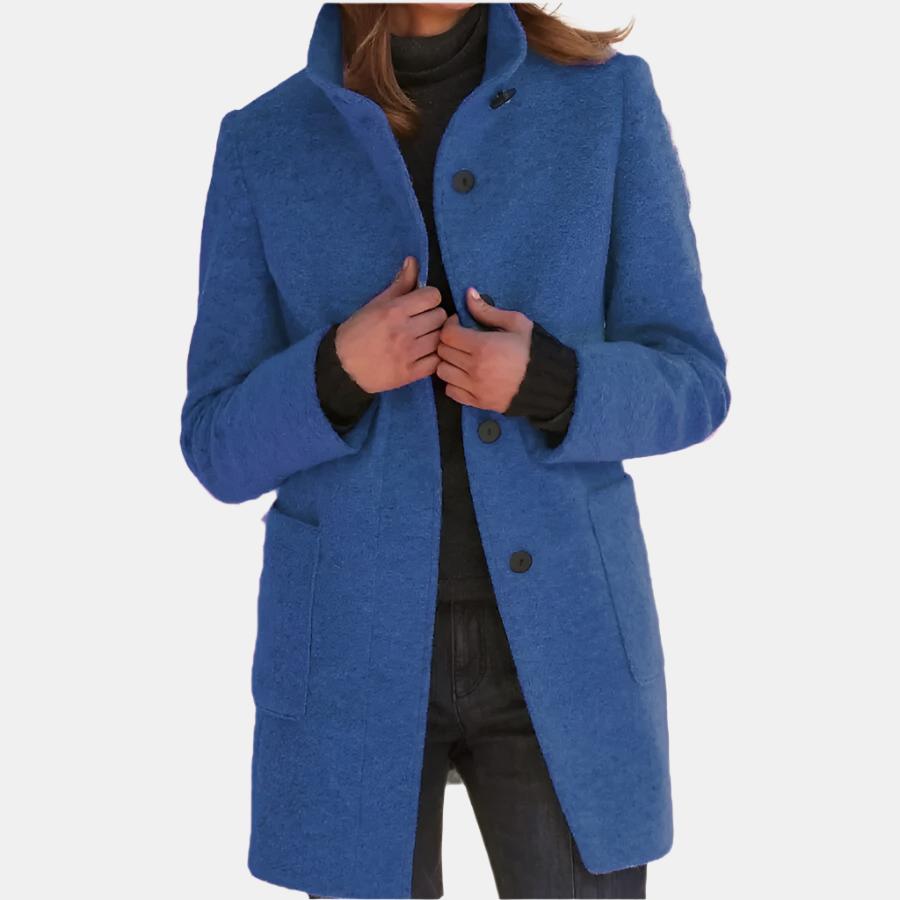 Eleganter Damenmantel mit Kragen – Stretch-Komfort & Stil