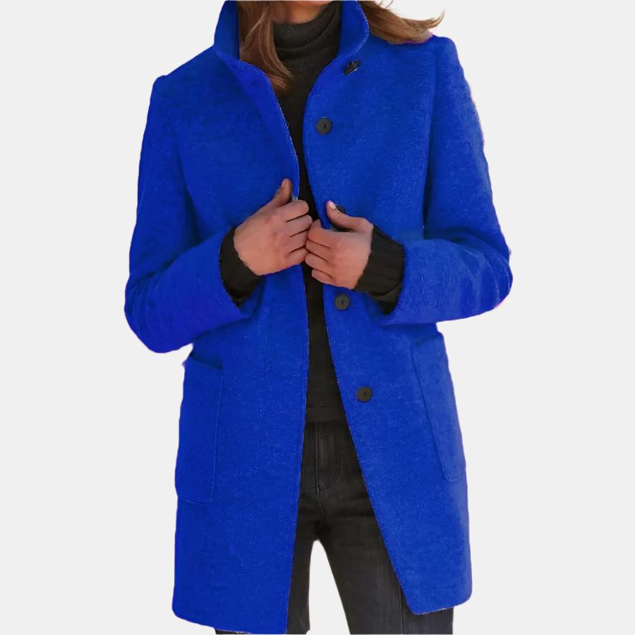 Eleganter Damenmantel mit Kragen – Stretch-Komfort & Stil