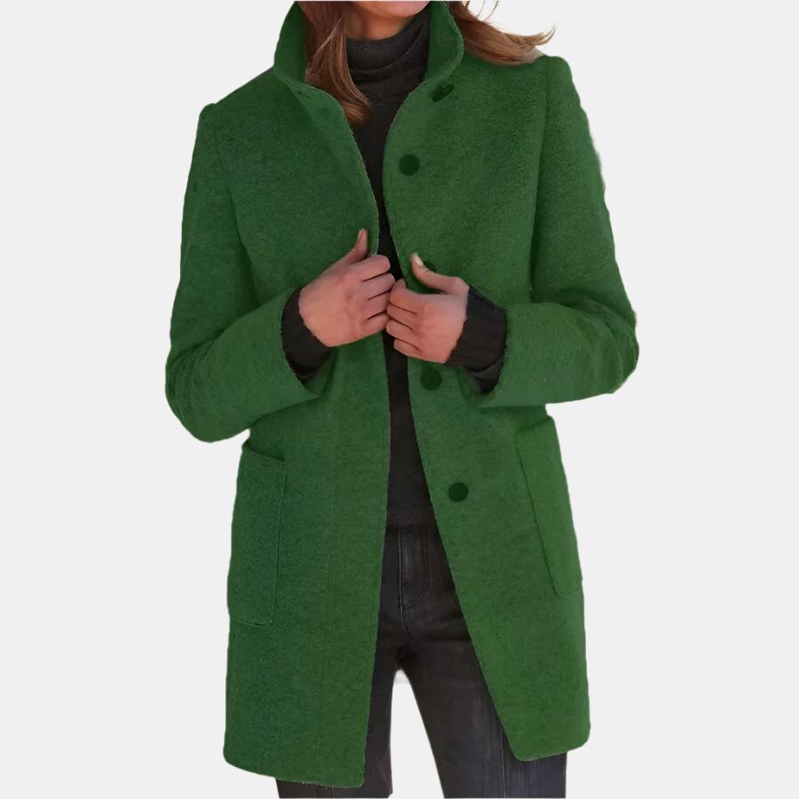 Eleganter Damenmantel mit Kragen – Stretch-Komfort & Stil
