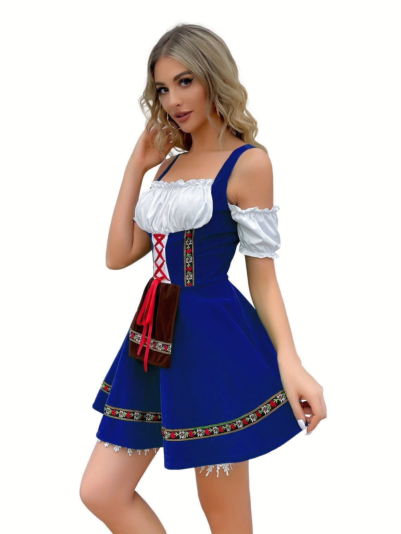 LieblichTracht – Schulterfreies Baumwoll-Dirndl – Elegant für Wiesn & Feste