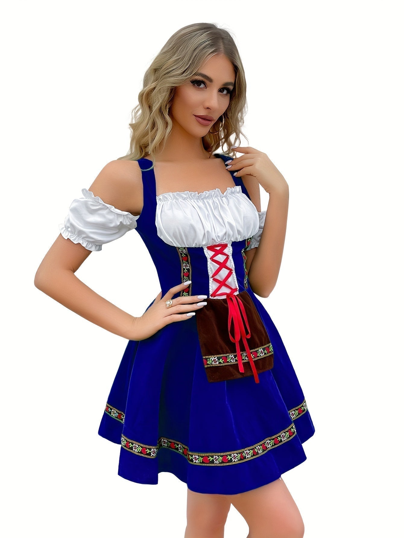 LieblichTracht – Schulterfreies Baumwoll-Dirndl – Elegant für Wiesn & Feste