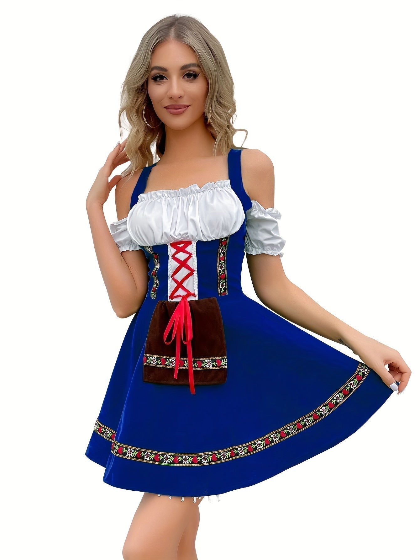 LieblichTracht – Schulterfreies Baumwoll-Dirndl – Elegant für Wiesn & Feste