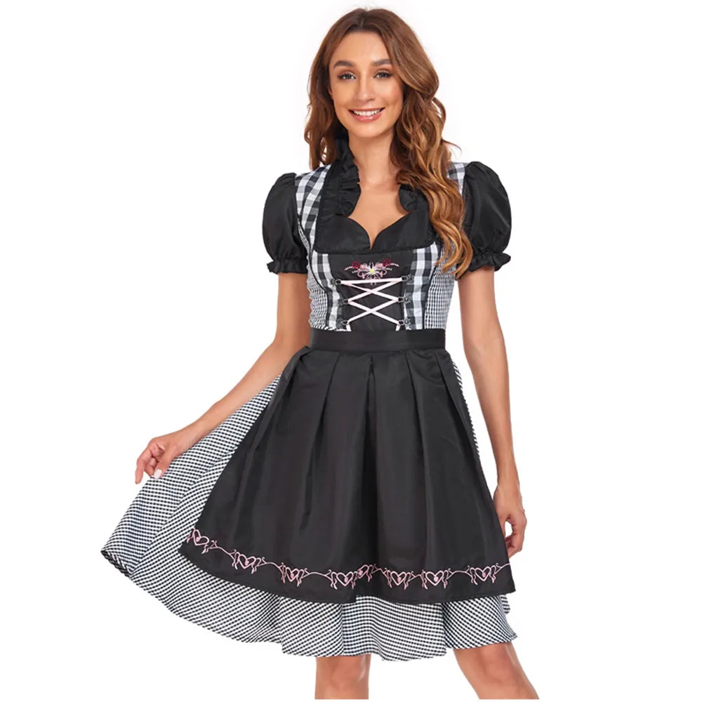 Heimatgold – Damen Dirndl Baumwolle traditionell – Für Oktoberfest & Feste