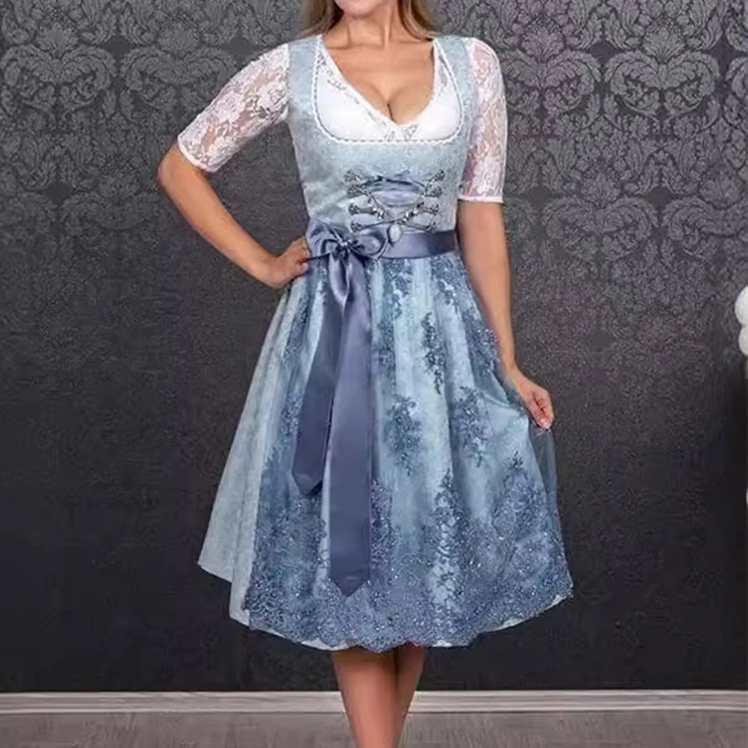 BergHerz – Damen Dirndl Baumwolle traditionell – Für Oktoberfest & Feste
