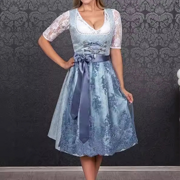 BergHerz – Damen Dirndl Baumwolle traditionell – Für Oktoberfest & Feste