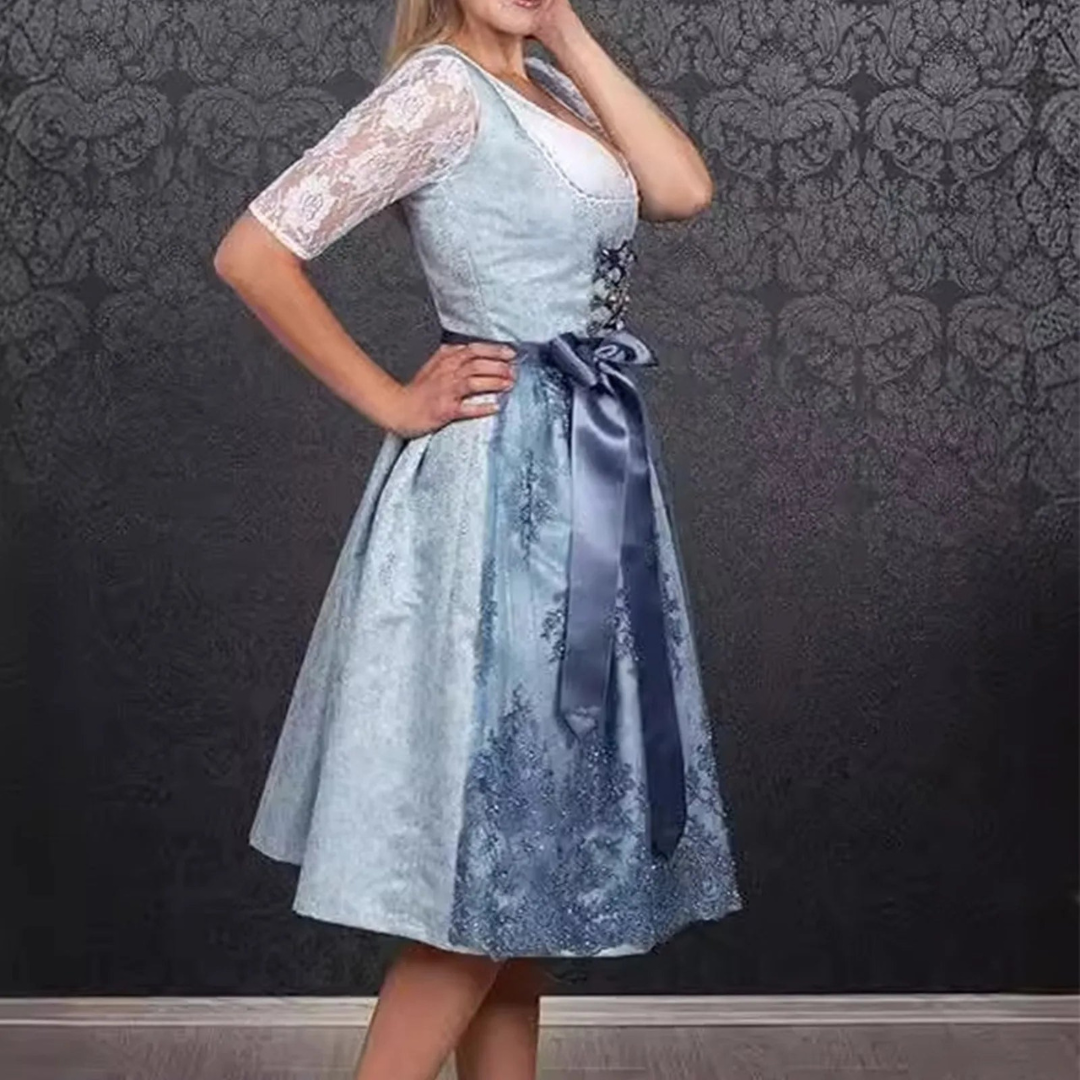BergHerz – Damen Dirndl Baumwolle traditionell – Für Oktoberfest & Feste