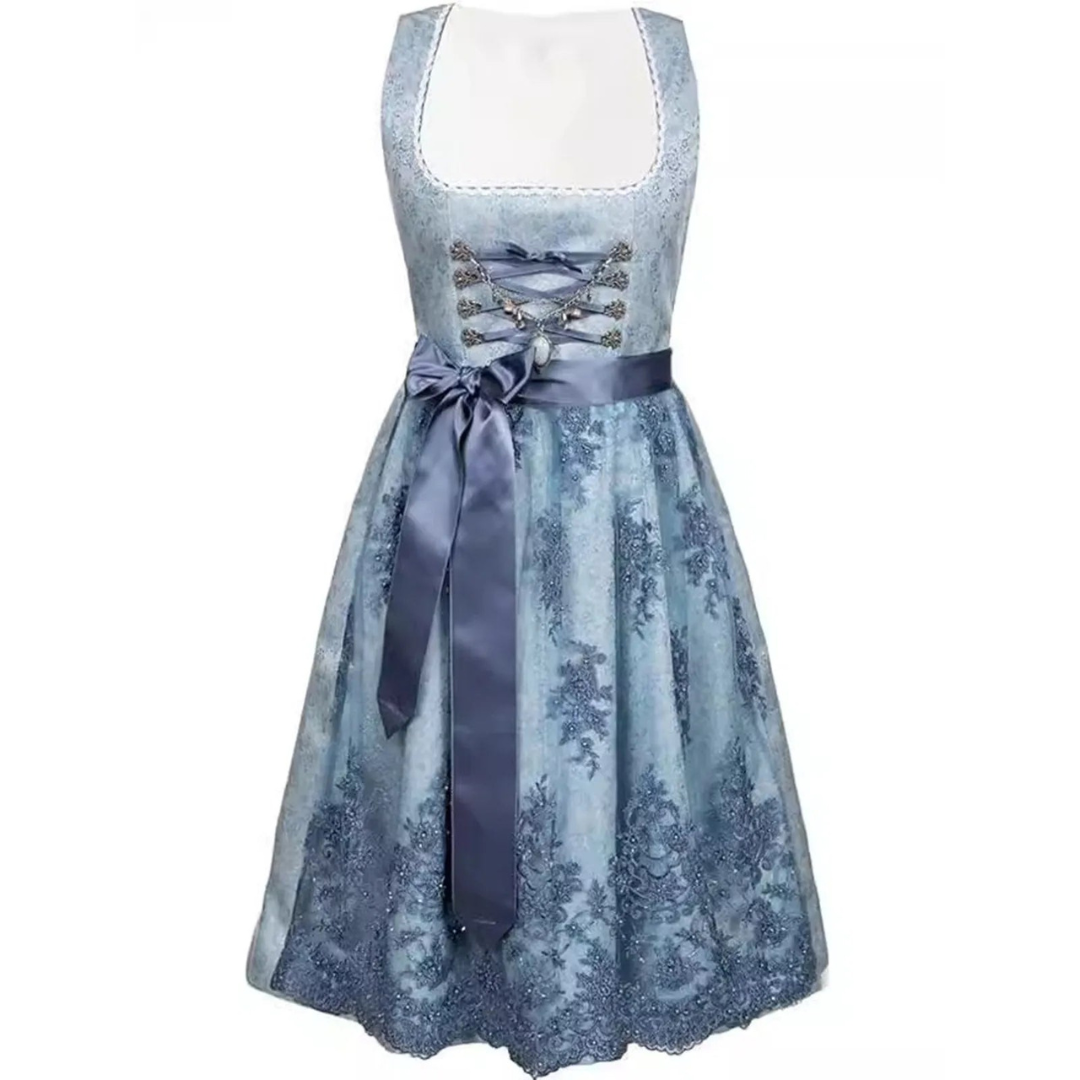 BergHerz – Damen Dirndl Baumwolle traditionell – Für Oktoberfest & Feste