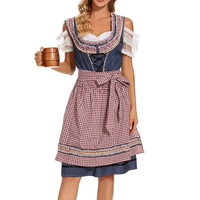 Almrausch – Damen Dirndl Baumwolle kariert – Traditionell & Modern für Feste