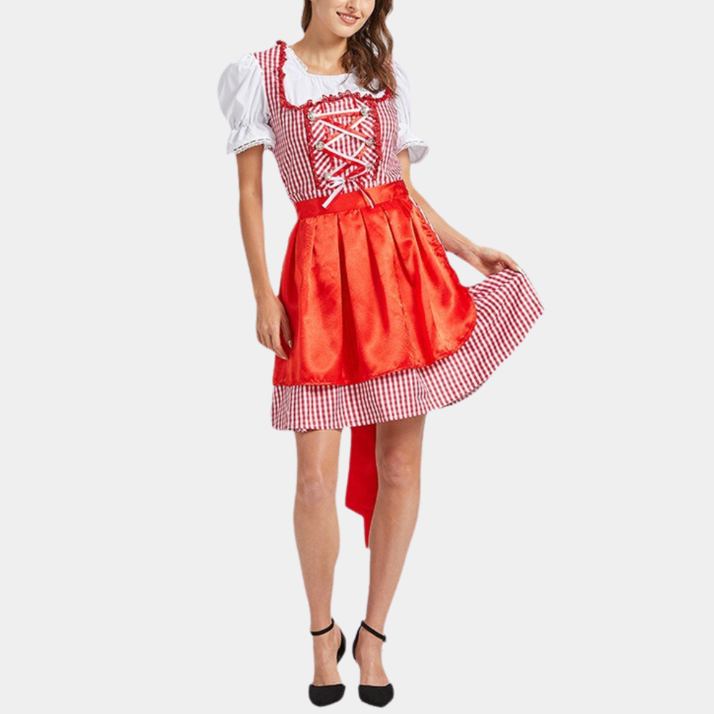 Alpenreich – Damen Dirndlkleid Baumwolle traditionell – Für Oktoberfest & Feste