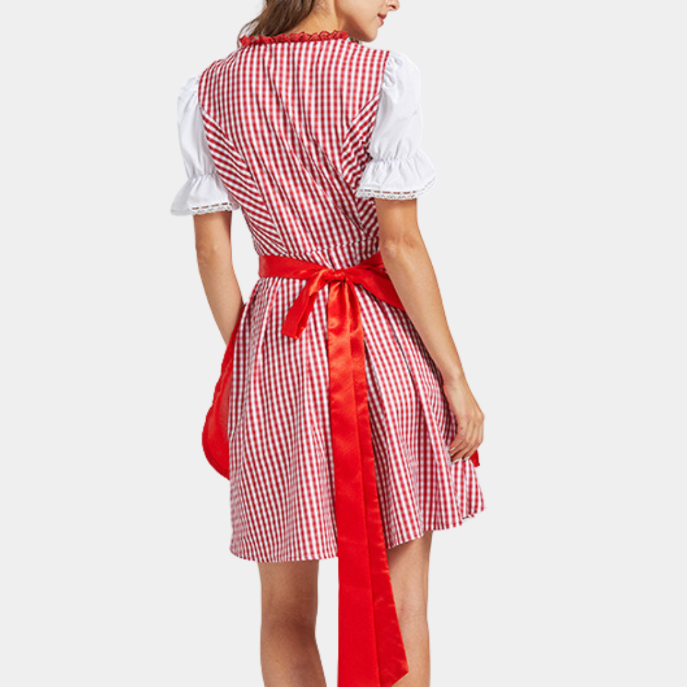 Alpenreich – Damen Dirndlkleid Baumwolle traditionell – Für Oktoberfest & Feste