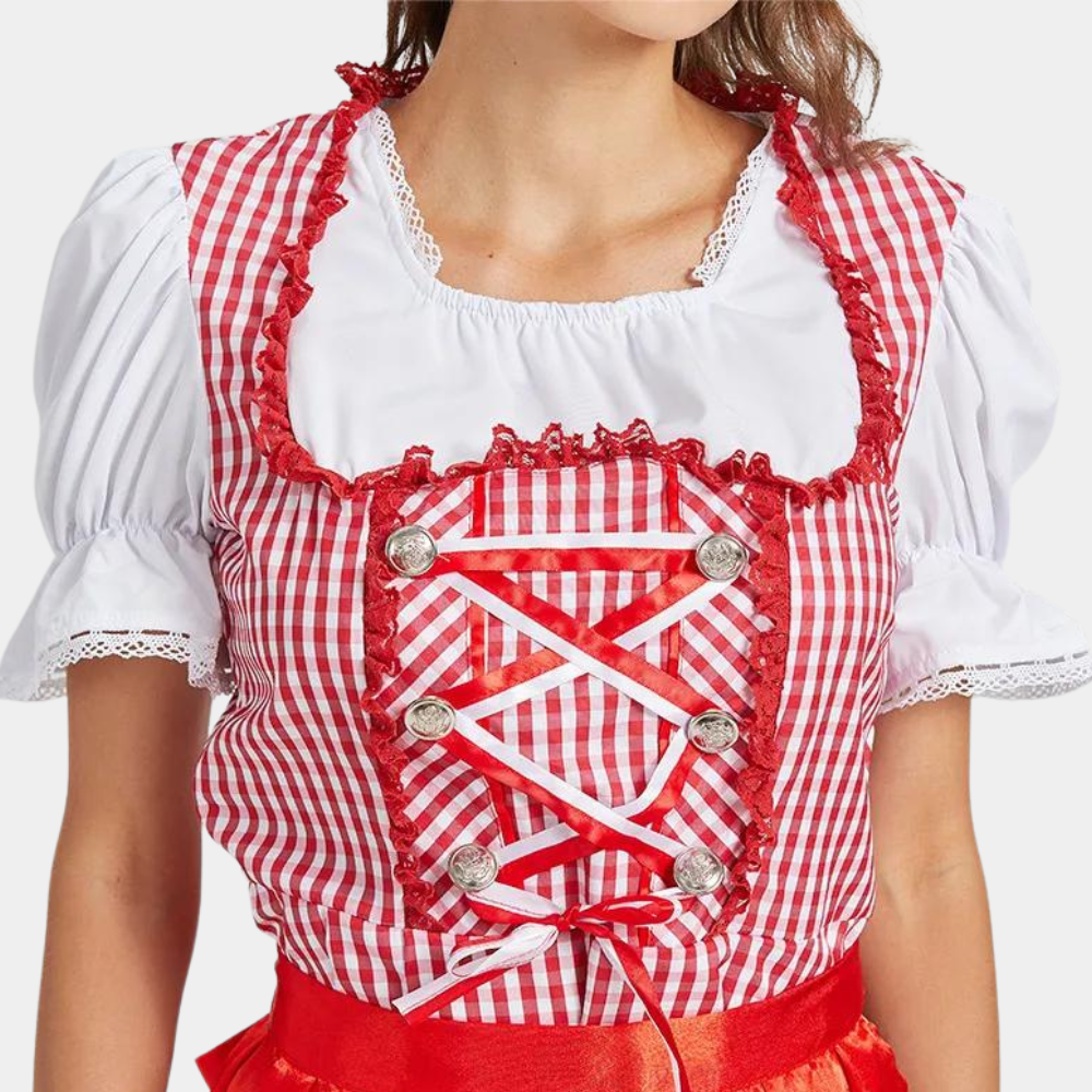 Alpenreich – Damen Dirndlkleid Baumwolle traditionell – Für Oktoberfest & Feste