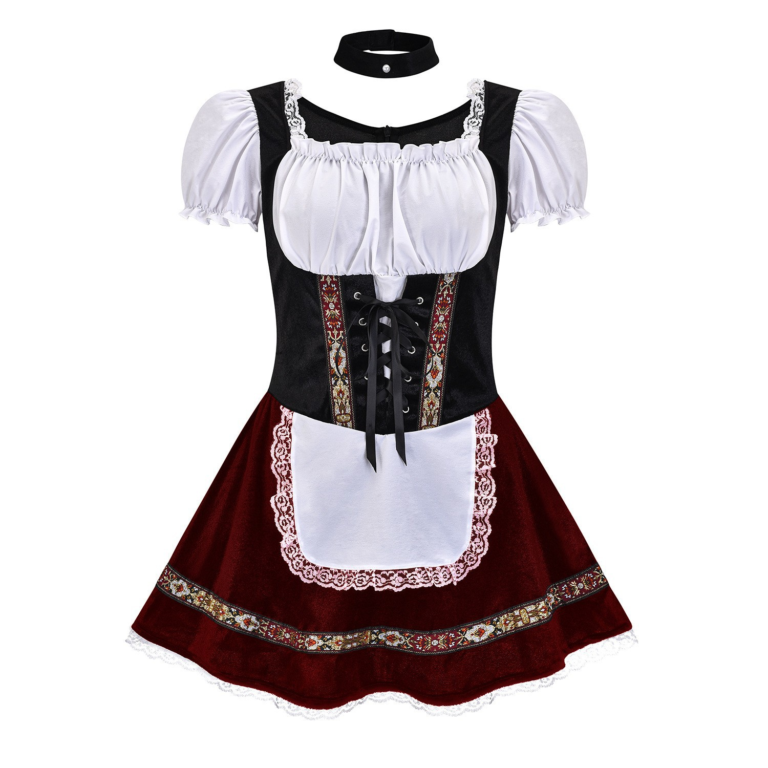 AlpenCharm – Damen Mini-Dirndl aus Baumwolle – Festlich & Feminin