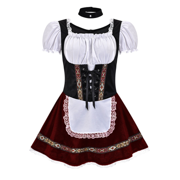 AlpenCharm – Damen Mini-Dirndl aus Baumwolle – Festlich & Feminin