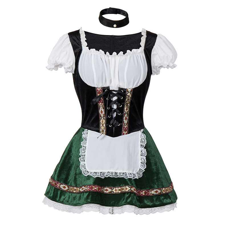 AlpenCharm – Damen Mini-Dirndl aus Baumwolle – Festlich & Feminin