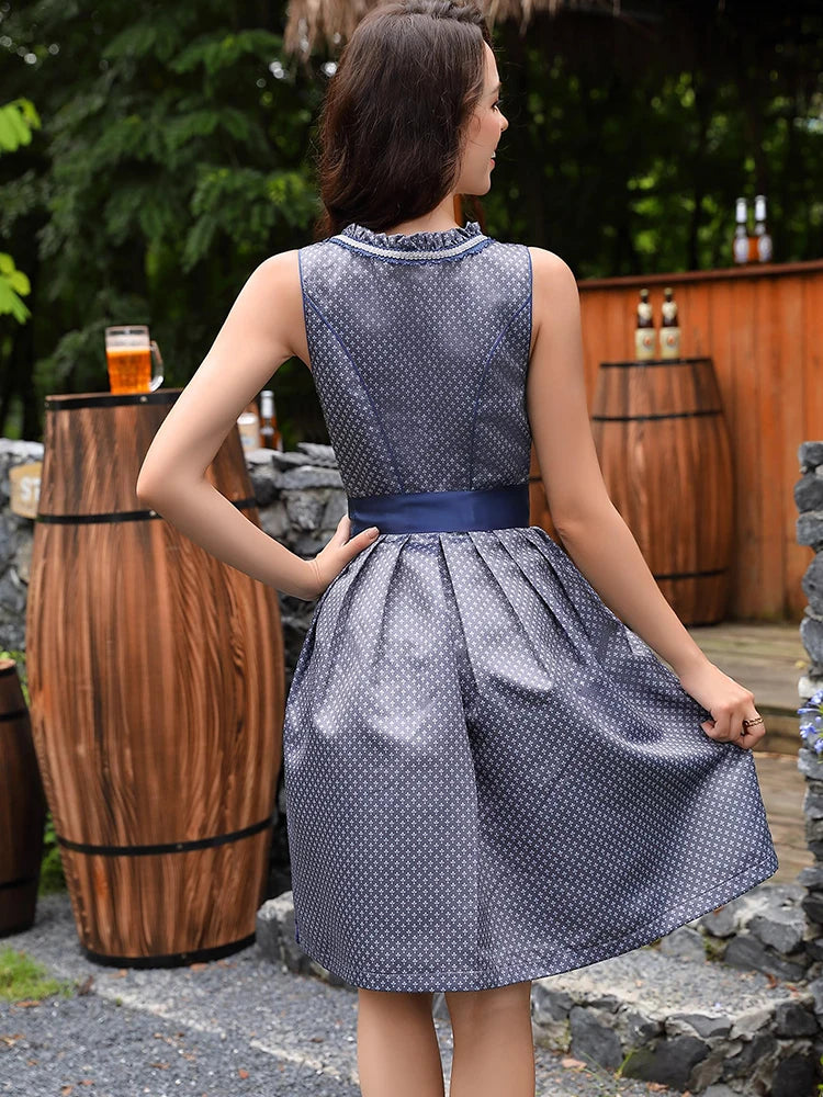AlpenLust – Damen Mini Kleid Trachtenstil modern – Für Oktoberfest & Feste