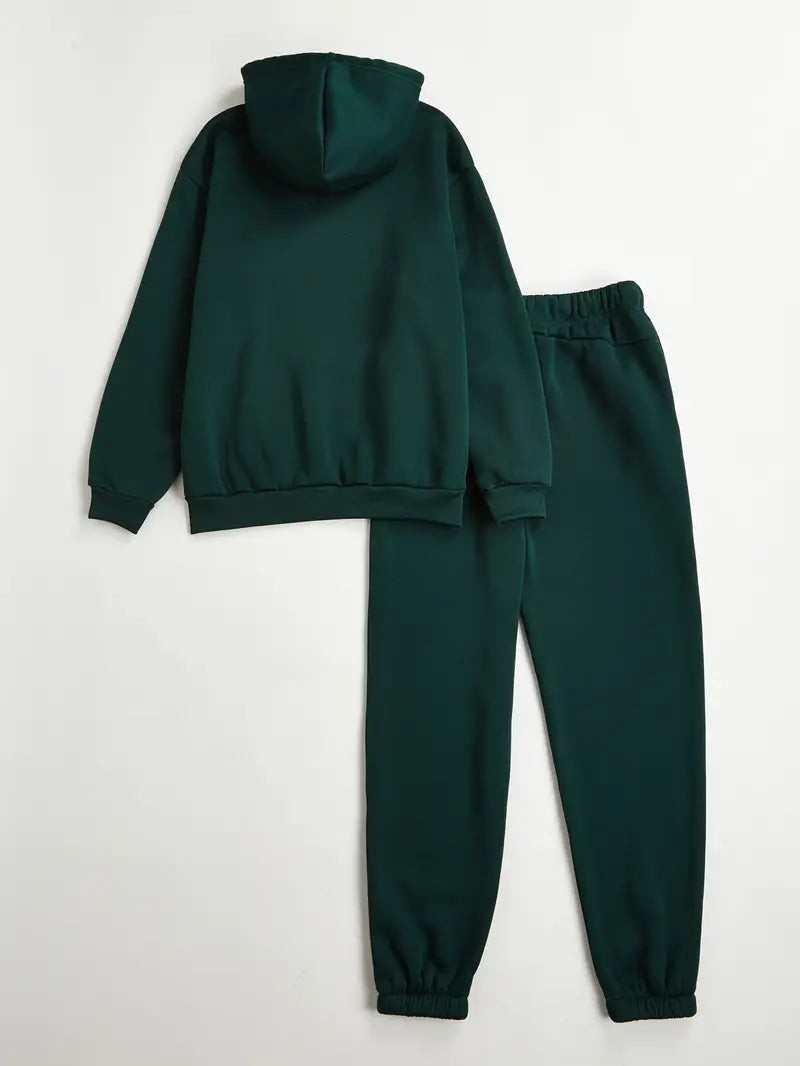 Zweiteiliger lässiger Kapuzenpullover und Hose - Quincee