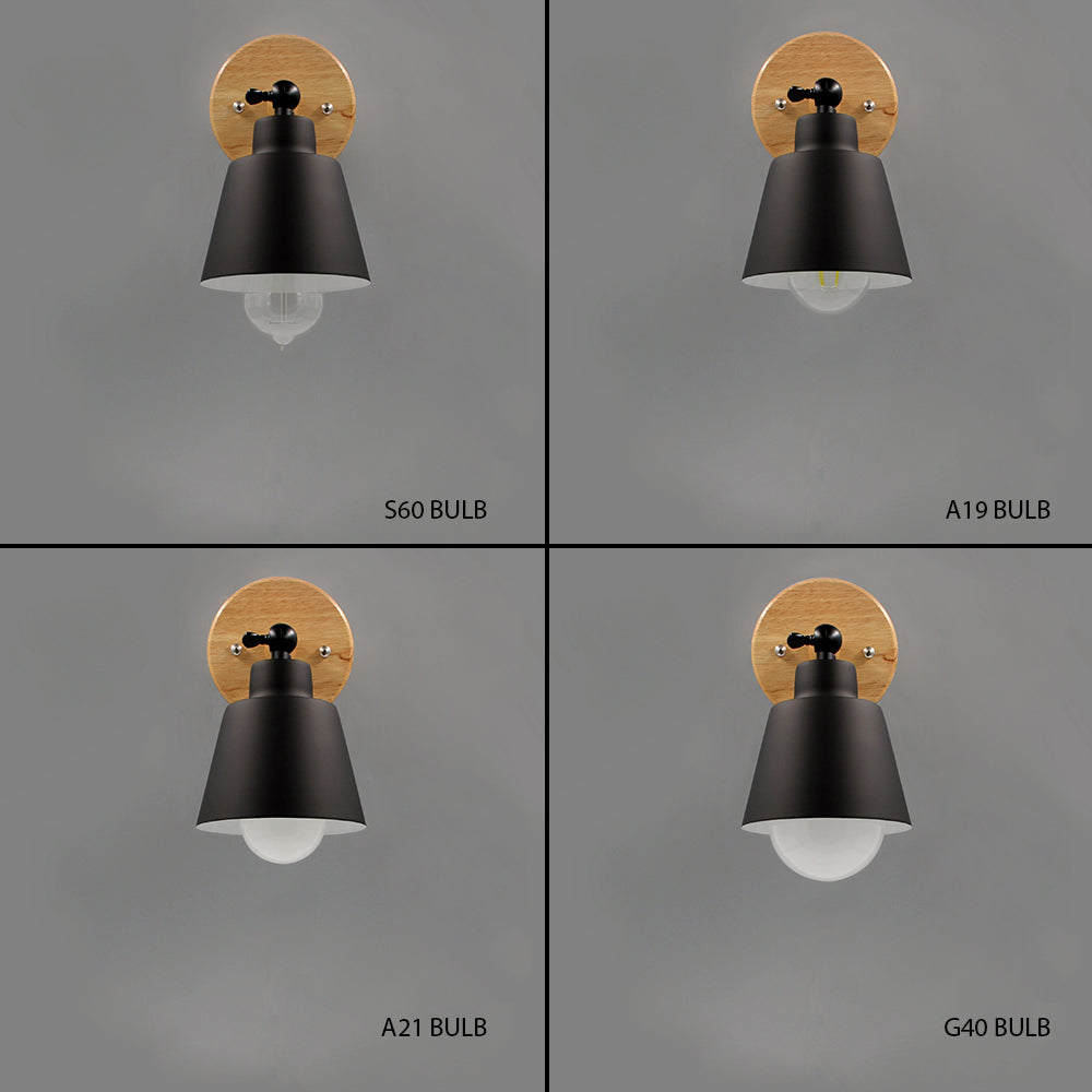 Liora – væglampe træ & metal med drejeligt skærm – moderne design