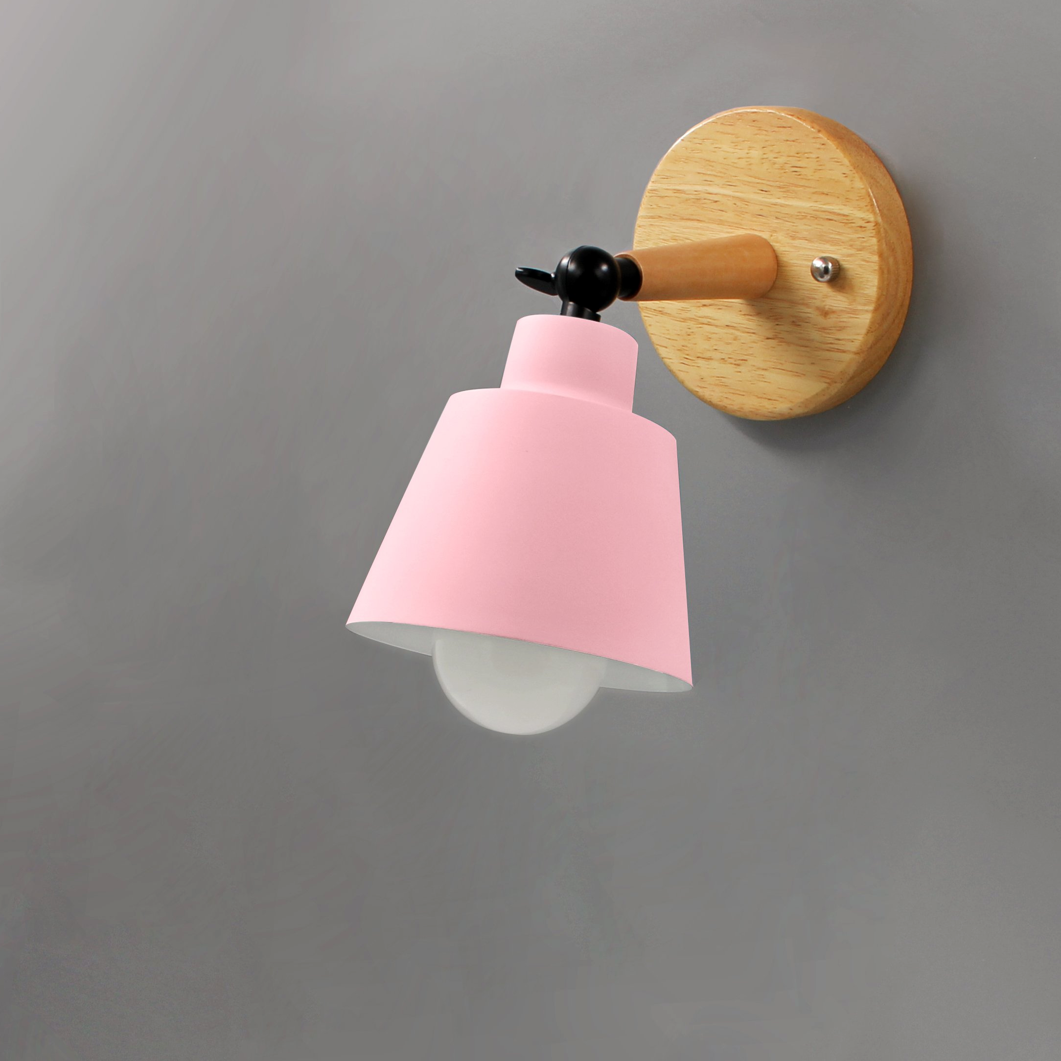 Liora – væglampe træ & metal med drejeligt skærm – moderne design