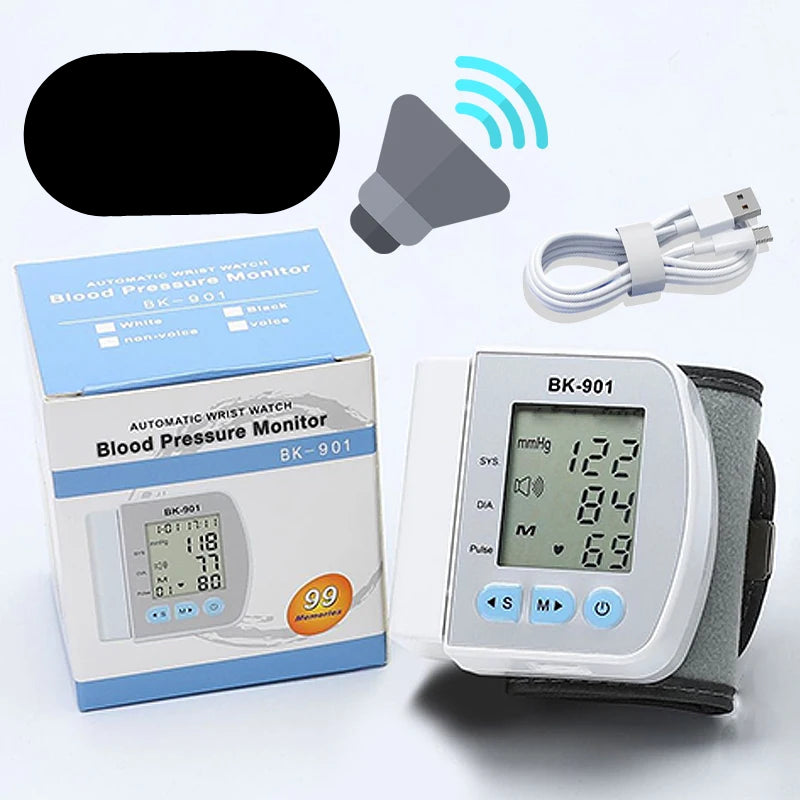 Digitales Handgelenk-Blutdruckmessgerät mit Herzfrequenzmessung 9