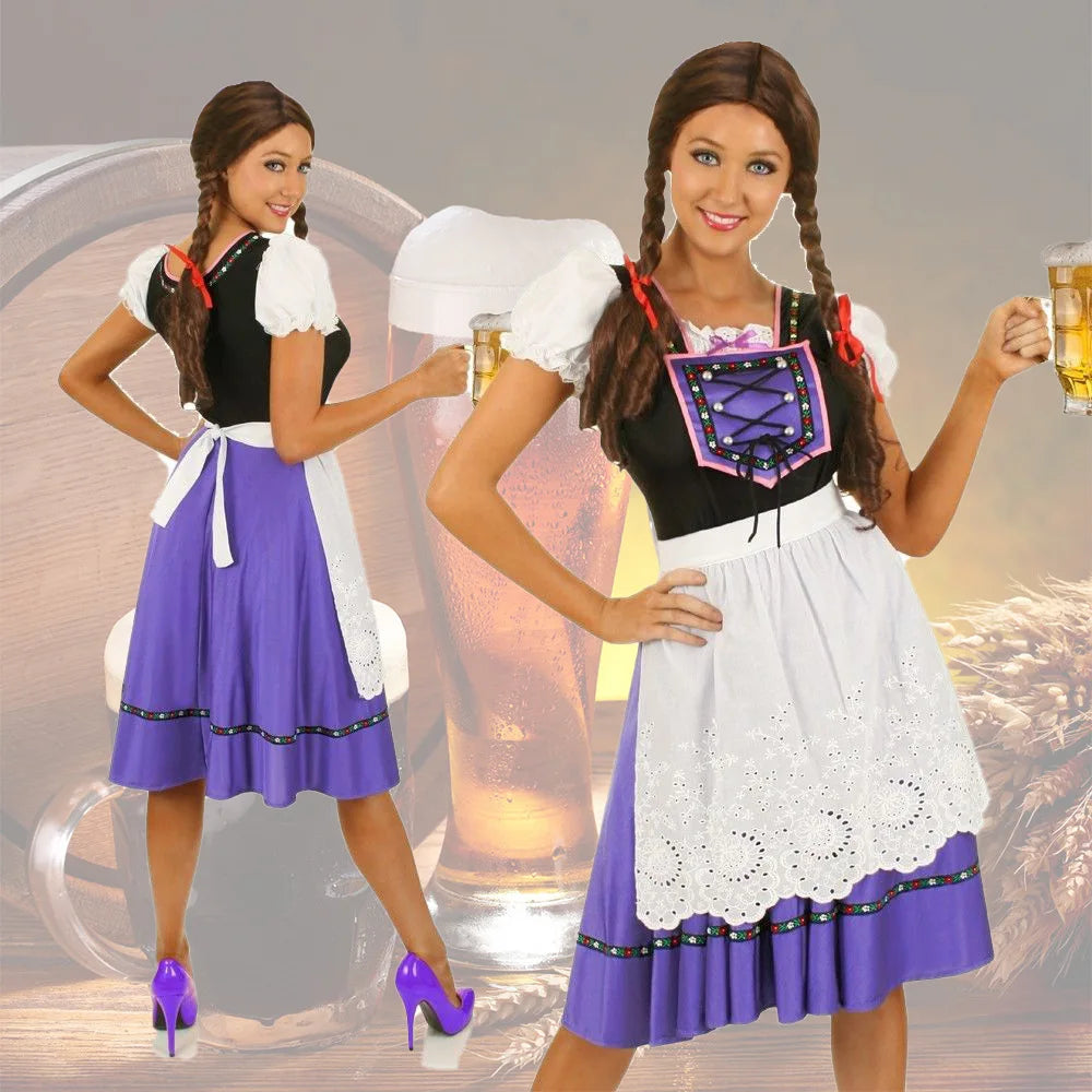 BavariaStyle – Dirndl Kleid mit Schürze – Ideal für Oktoberfest & Feste