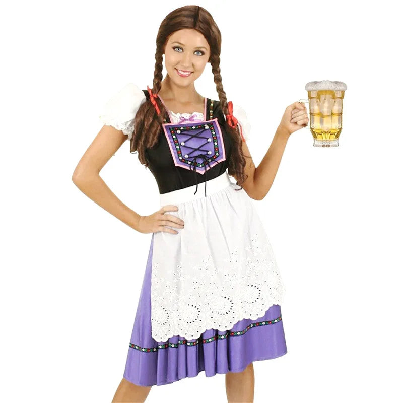 BavariaStyle – Dirndl Kleid mit Schürze – Ideal für Oktoberfest & Feste
