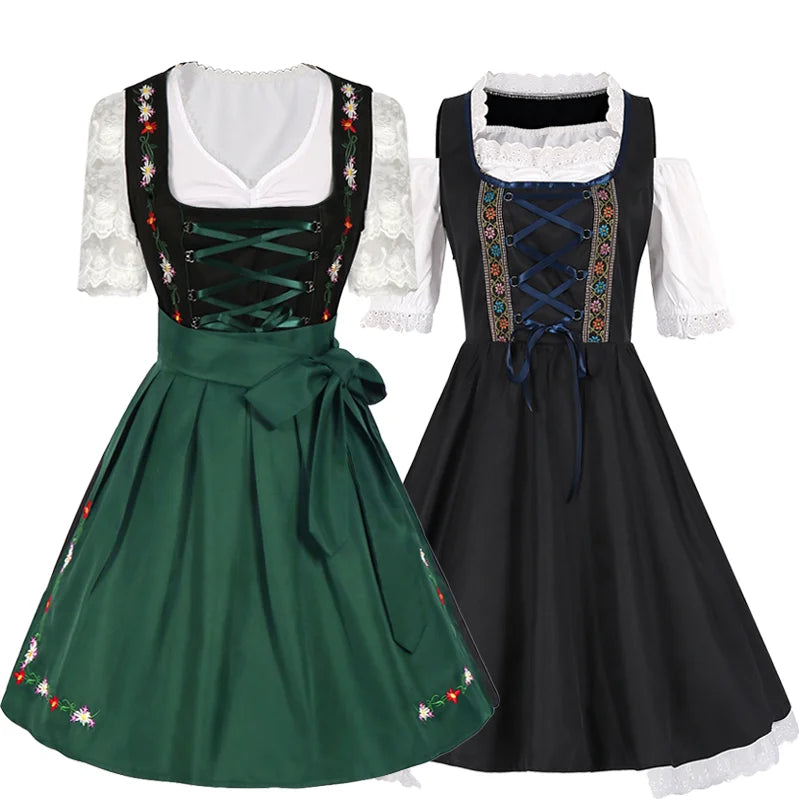 BavariaStyle – Dirndl Kleid mit Schürze & Spitze – Wiesn-Look für Damen