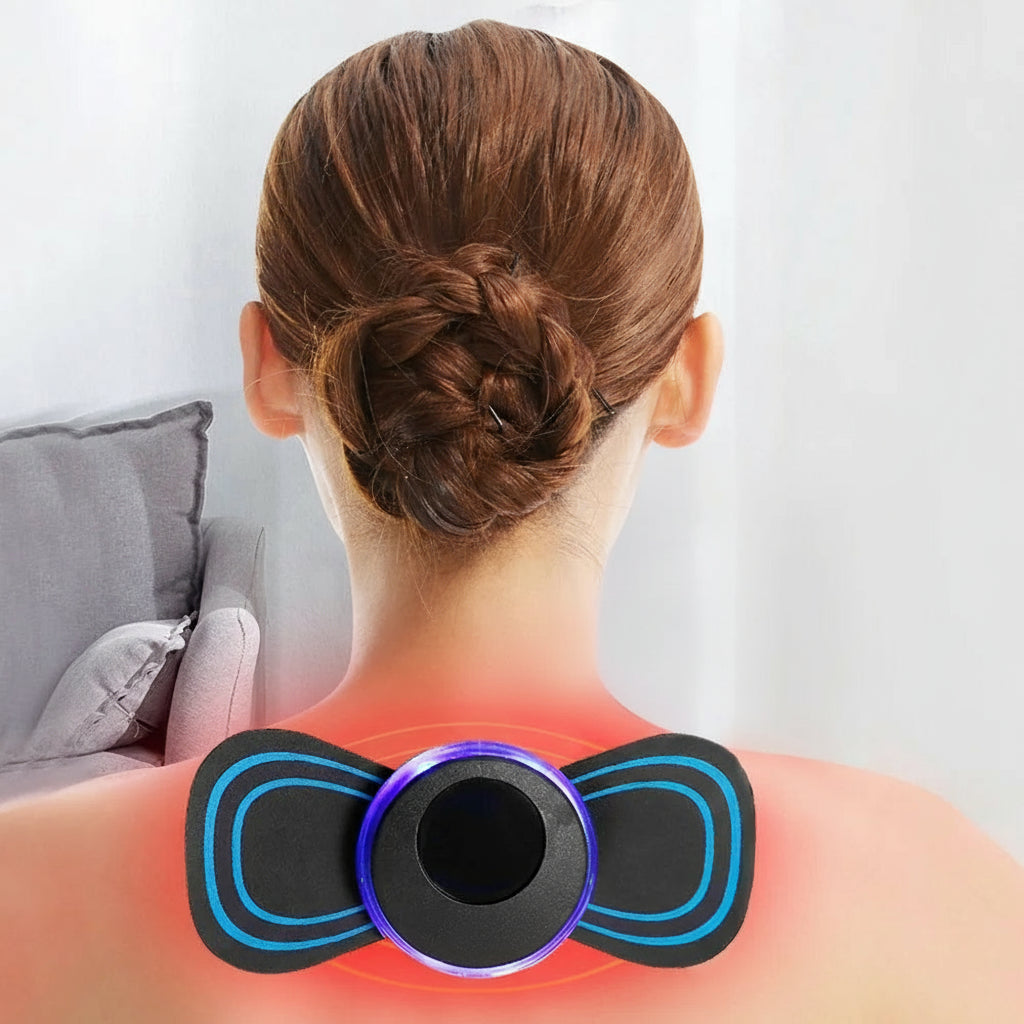 EMS Mini-Nackenmassagegerät mit 8 Modi und 19 Intensitätsstufen für effektive Muskelentspannung 0
