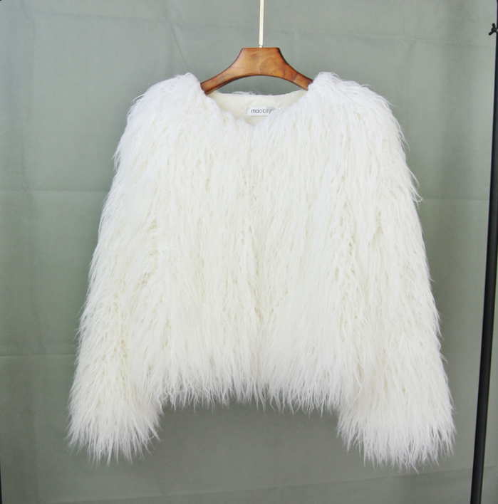 Eleganter Damen Kunstpelzmantel – Warm, Stylisch, Wintertauglich