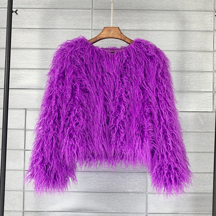 Eleganter Damen Kunstpelzmantel – Warm, Stylisch, Wintertauglich