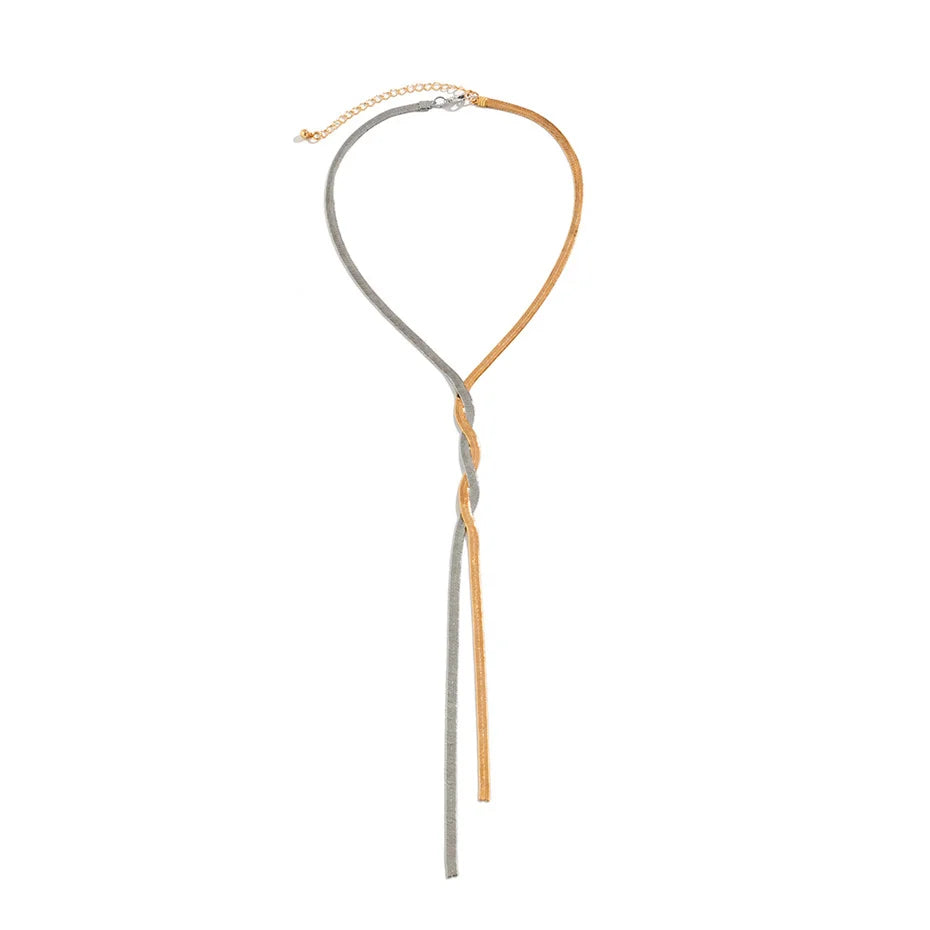 Lange Damen Halskette in Schlangenoptik – Verstellbar & Elegant