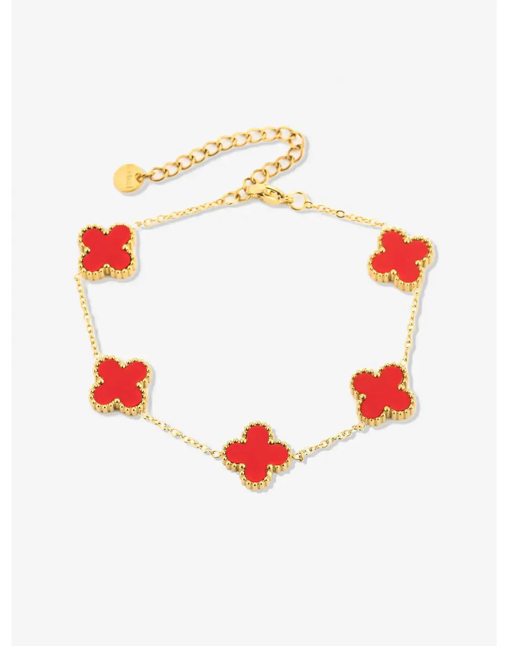 Fünfblättriges Kleeblatt-Armband aus Edelstahl – Glück & Stil vereint