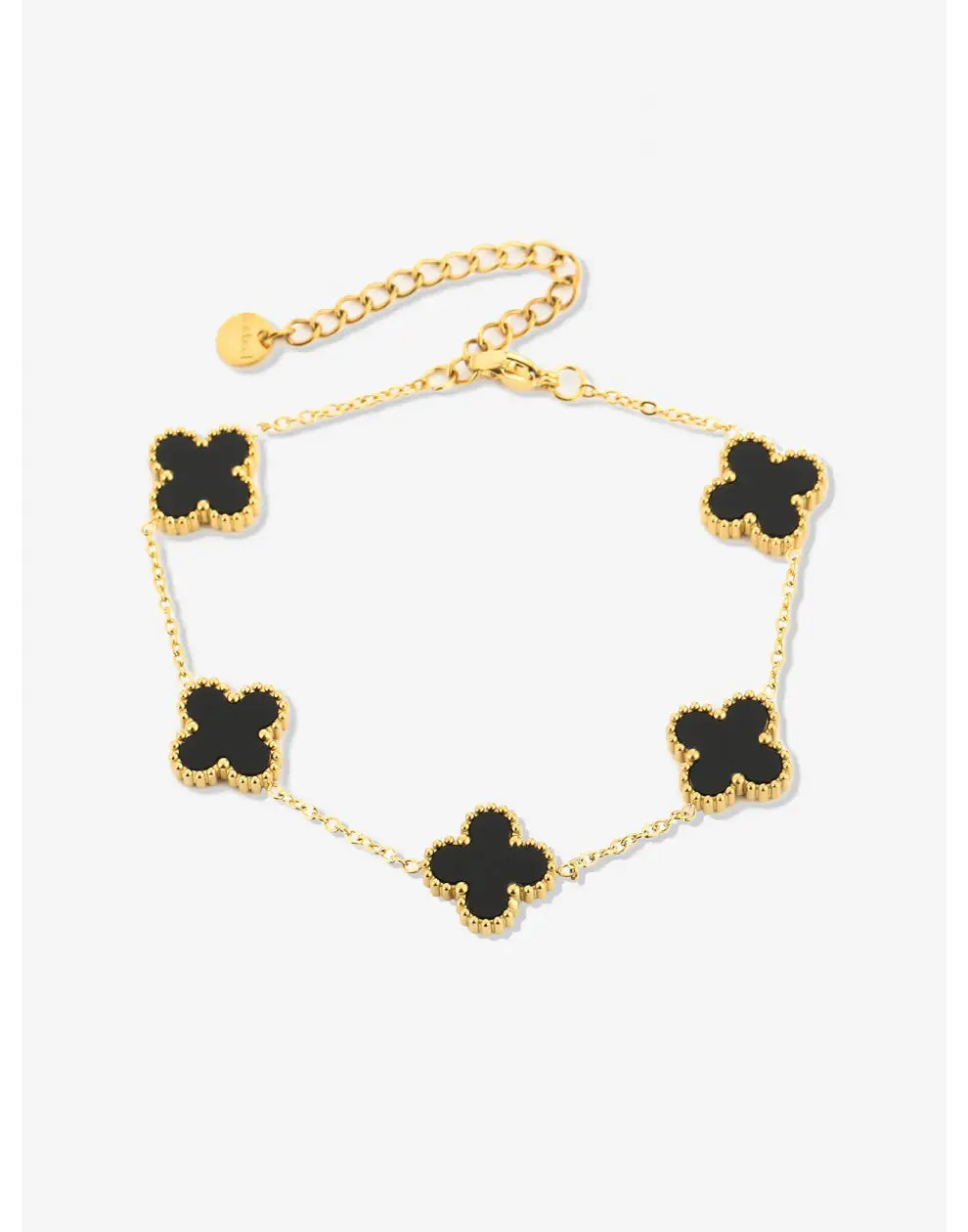 Fünfblättriges Kleeblatt-Armband aus Edelstahl – Glück & Stil vereint
