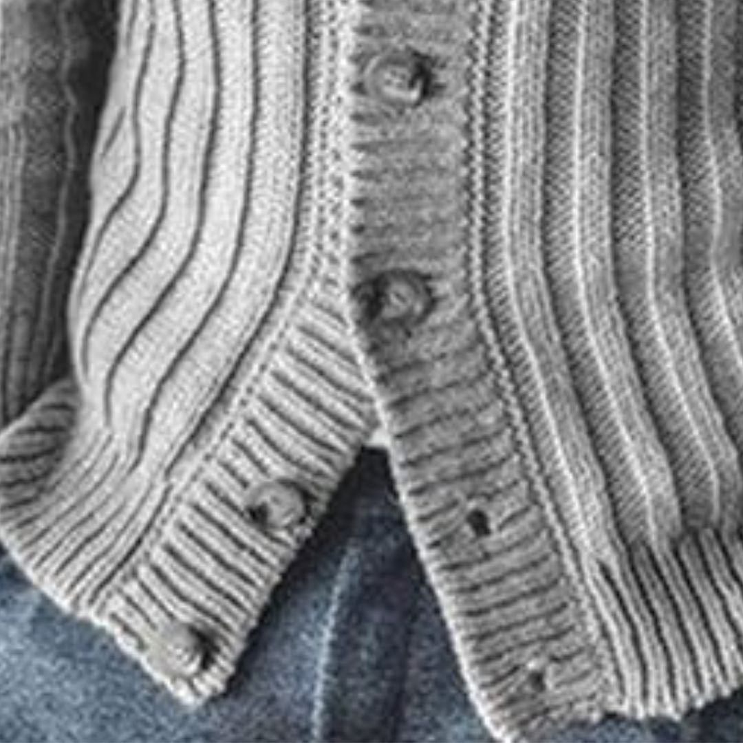 Gerippte Strickjacke mit Schalkragen - Malcolm