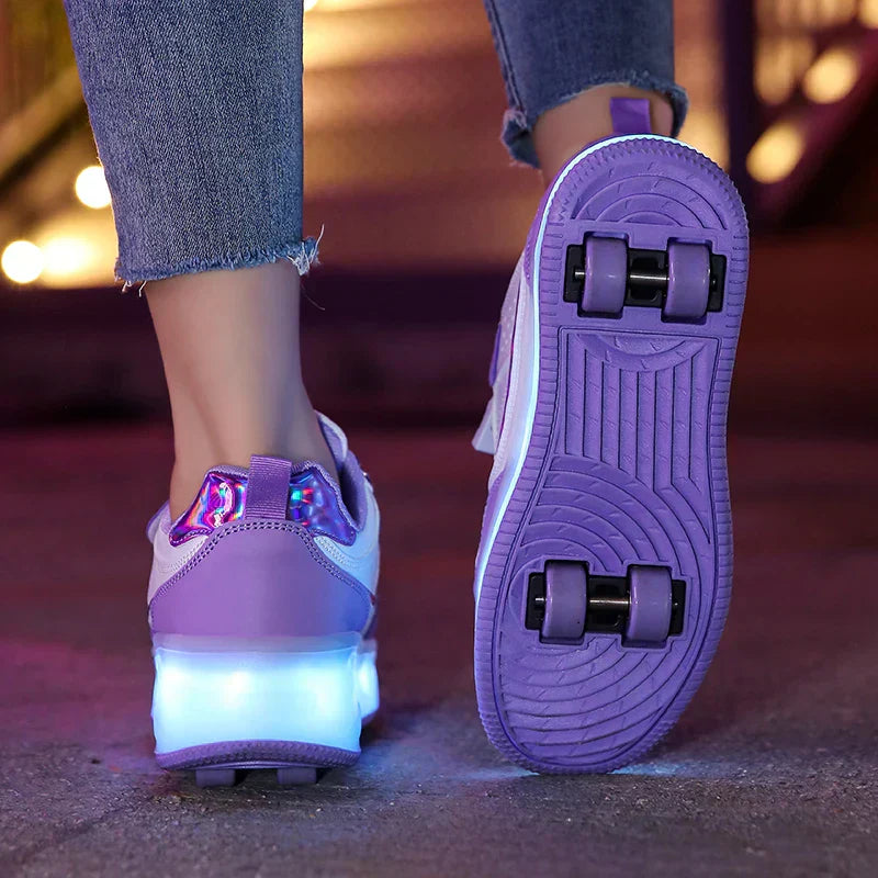 LED Rollschuhe Kinder – Verstellbare Rollen & Wiederaufladbare Beleuchtung für Spaß und Flexiblen Gebrauch