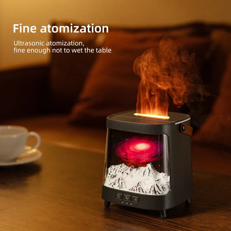 FlamoAir – Galaxy Flame Aroma Diffuser med lys og fjernbetjening