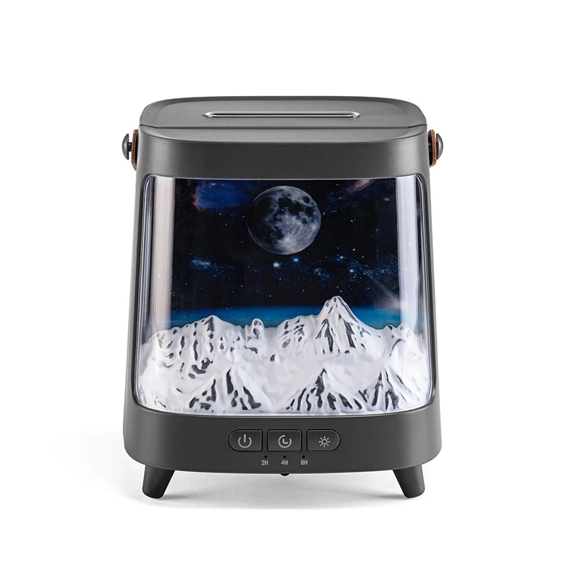 AromaGlow – Galaxy Flame Aroma Diffuser med natlys og fjernbetjening