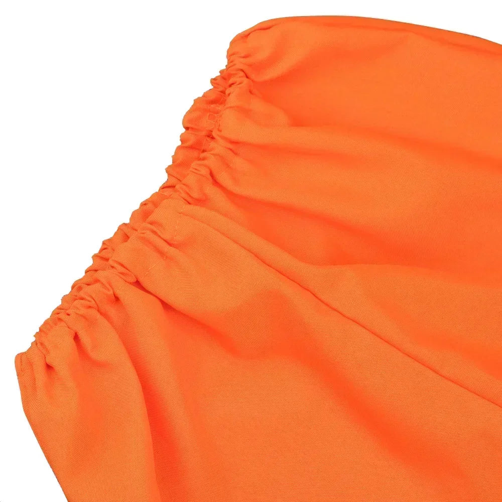 AnimeForge – Orangefarbiges Anime-Krieger-Cosplay-Kostüm für Erwachsene & Kinder