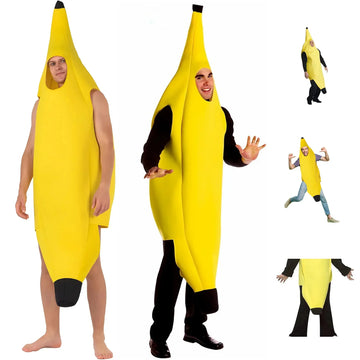PartyJungle – Lustiges Bananenkostüm Herren – Karneval & Halloween Outfit (S-XL)