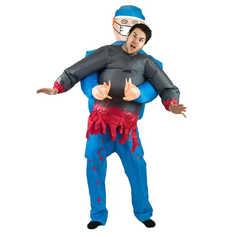 SpookMorph – Aufblasbares Chirurg Halloween Kostüm mit Geist – Herren Outfit